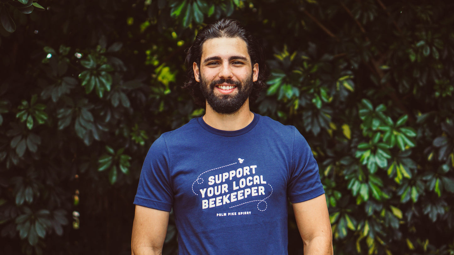 Support Your Local Beekeeper T-Shirt - Navy