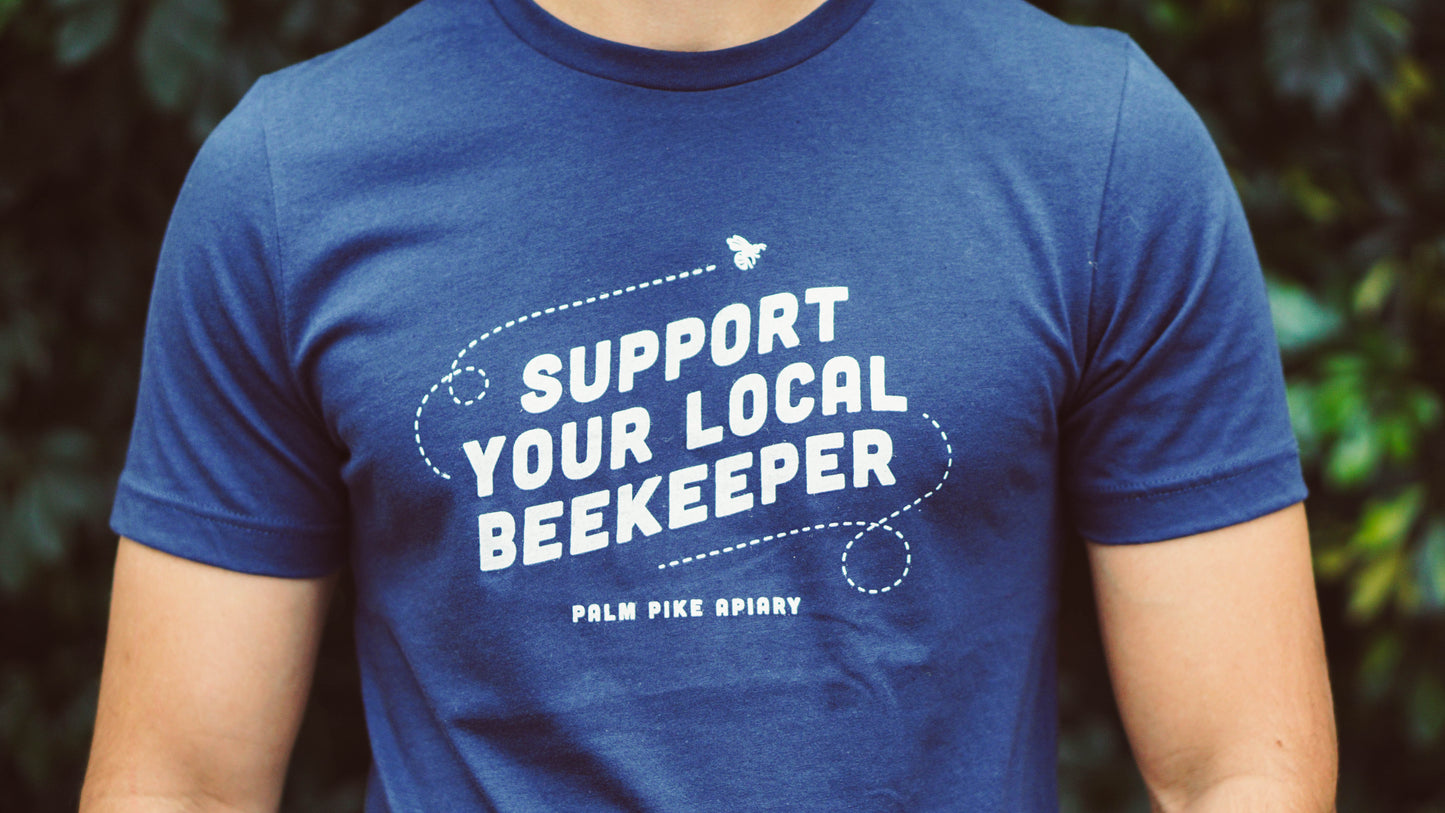 Support Your Local Beekeeper T-Shirt - Navy