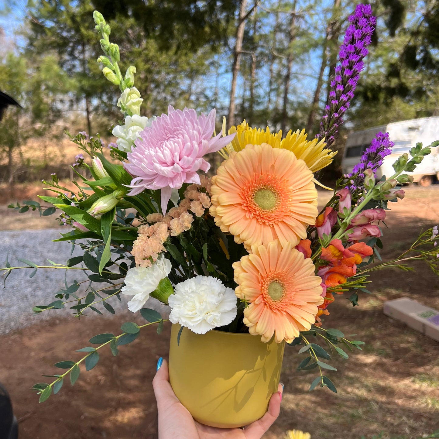 PRE-ORDER - Valentine's Day Floral Arrangement w/ Vase - PICK UP ONLY