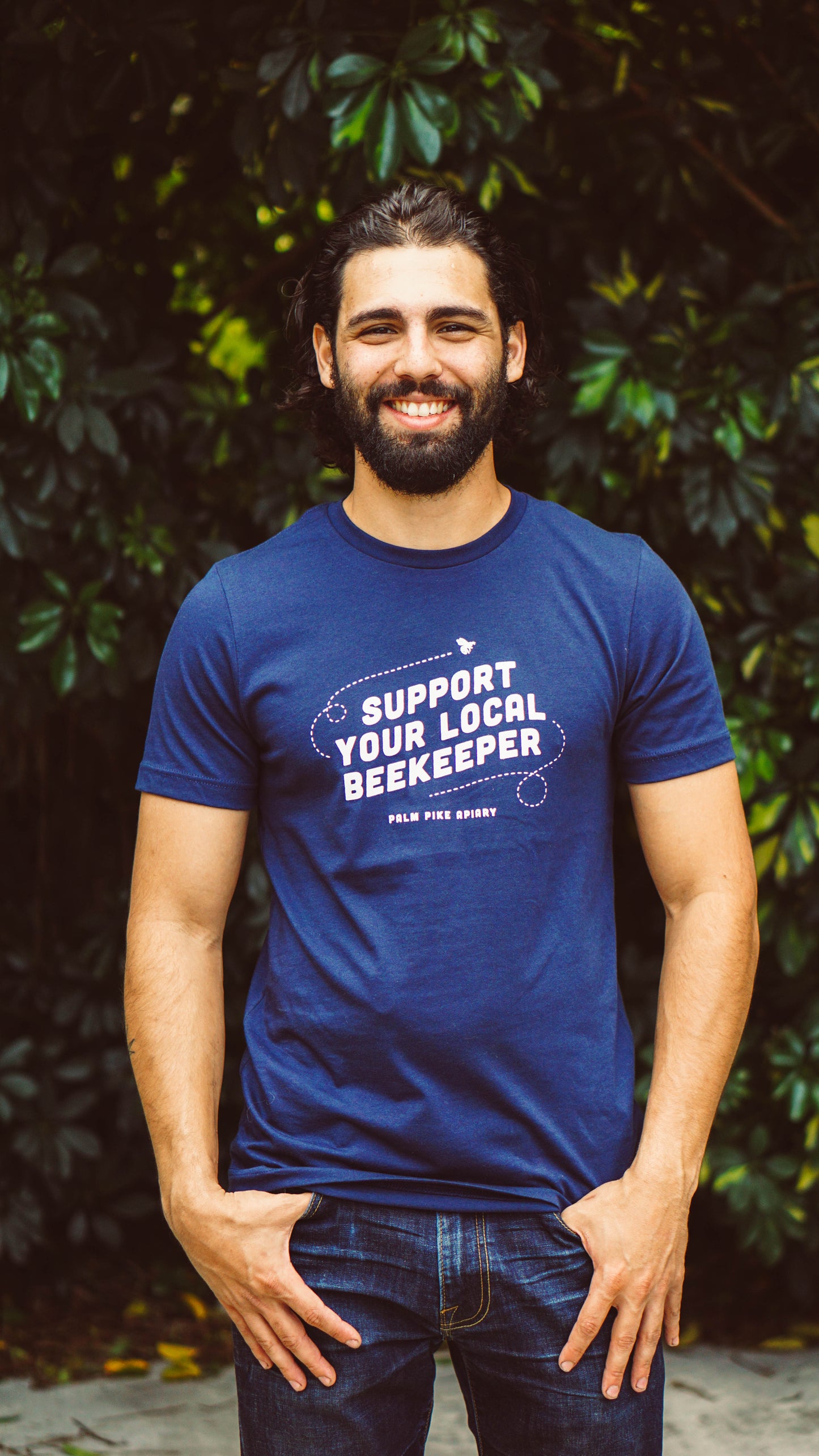 Support Your Local Beekeeper T-Shirt - Navy